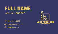 Gold Building Square Business Card