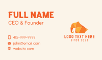 Orange Elephant Origami  Business Card Design