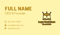 Gold King Book  Business Card Design