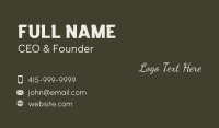 Luxury Script Wordmark Business Card Design