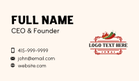 Spicy Fire Chili Peppers Business Card