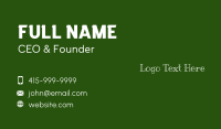 Name Business Card example 1
