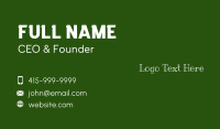 Chalk Wordmark Business Card Design