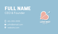 Heart Bow Valentines Business Card Image Preview