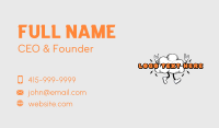 Rock Hand Cloud Mascot Business Card