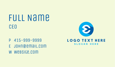 Hip Advertising Letter E Business Card Image Preview