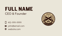 Chainsaw Tree Lumberjack Business Card Design