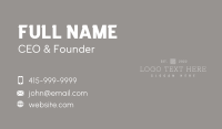 Classic Generic Business Business Card