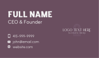 Premium Professional Wordmark Business Card