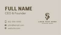 Classic Key Letter S Business Card