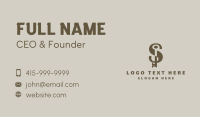 Classic Key Letter S Business Card Design