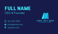 Digital Media Letter M Business Card