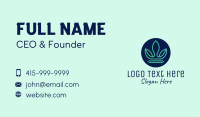 Leafy Nature Crown Business Card Design