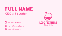 Pink Perfume Bottle Business Card Design
