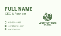 Green Vegetarian Wellness Business Card