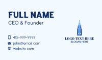 Elite Blue Skyscraper Business Card