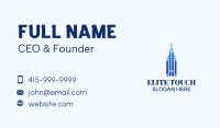 Elite Blue Skyscraper Business Card Image Preview