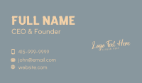 Elegant Beauty Wordmark Business Card