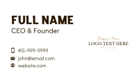 Luxury Brand Wordmark Business Card
