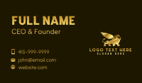 Mythical Winged Lion Beast Business Card Design