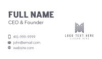 Tech Marketing Letter M Business Card Design