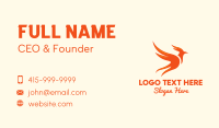 Legendary Fiery Phoenix Business Card Design