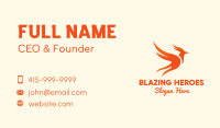 Legendary Fiery Phoenix Business Card Image Preview