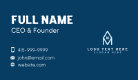 House Structure Letter A & M Business Card