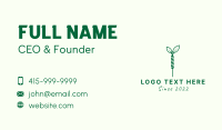 Green Needle Leaf Business Card Design