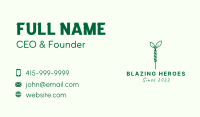 Green Needle Leaf Business Card Image Preview