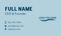 Wave Water Wordmark Business Card Design