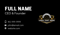 Chainsaw Woodwork Woodcutter Business Card Design