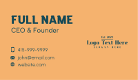 Green Company Wordmark Business Card