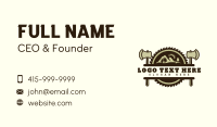 Carpentry Saw Axe Business Card Design