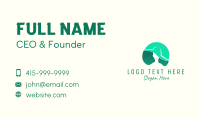Green Woman Hat Business Card