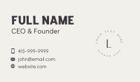 Elegant Fashion Wordmark Business Card