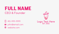 Pink Orbit Refreshment  Business Card Design