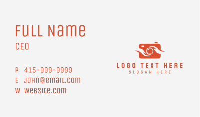 Camera Snapshot Vlogger Business Card Image Preview