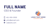 Fire Ice Cooling Heat Business Card Design