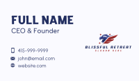 Patriotic Eagle Wing Business Card
