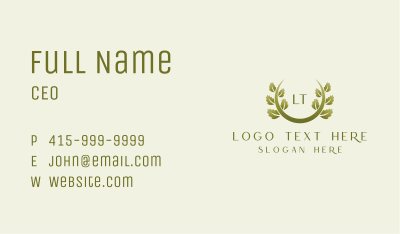 Elegant Vine Foliage Business Card