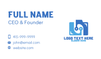 Blue Digital Camera Business Card