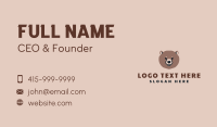 Cute Bear Face Business Card Design