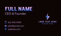 Power Lightning Bolt Business Card