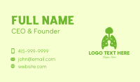 Green Eco Lungs Tree Business Card