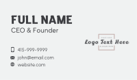 Generic Fragrance Wordmark Business Card