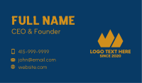 Simple Pointed Crown Business Card Design