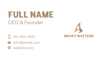 Upscale Brand Letter A Business Card