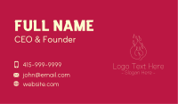 Monoline Fire Drawing Business Card