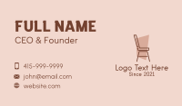Minimalist Chair Design Business Card Design